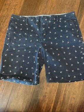 Tommy Hilfiger Navy Anchor Cotton Shorts